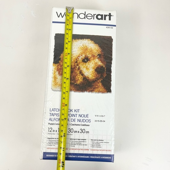 Wonderart Latch Hook Kit Puppy Love Golden Doodle Golden Retriever Labrador Dog - Picture 7 of 8